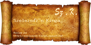 Szelezsán Kinga névjegykártya