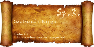 Szelezsán Kinga névjegykártya