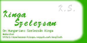 kinga szelezsan business card
