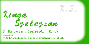 kinga szelezsan business card